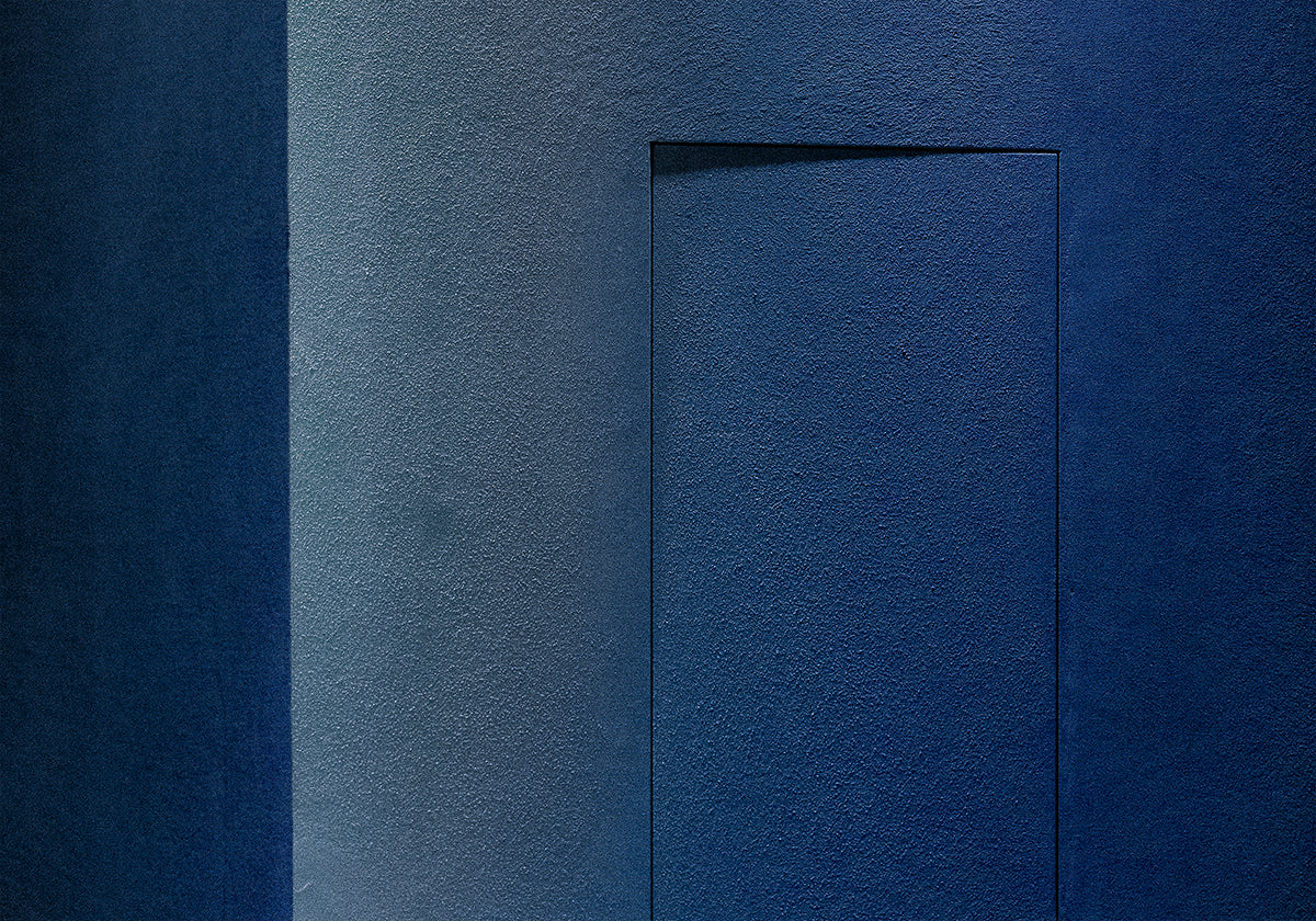 Póster Minimalismo azul ou uma porta secreta