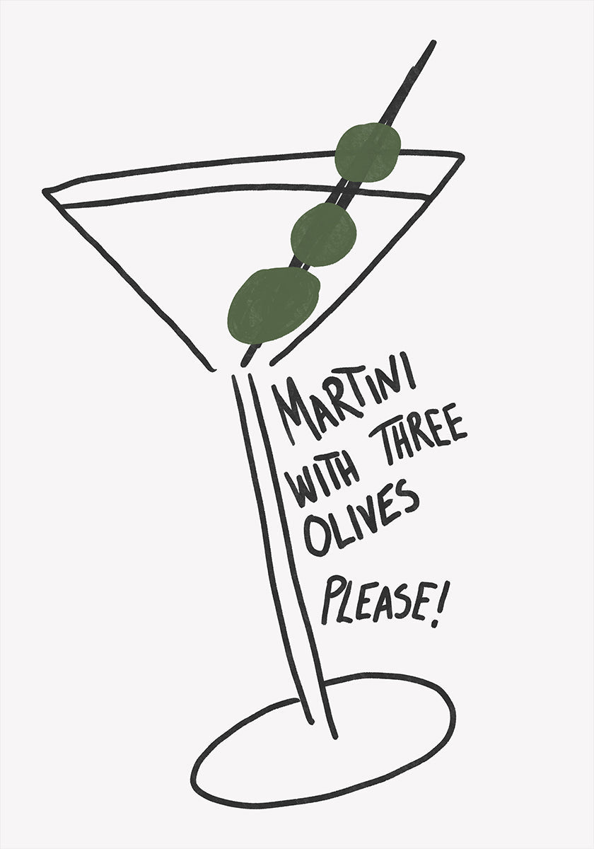 Pôster Olive Trio Martini