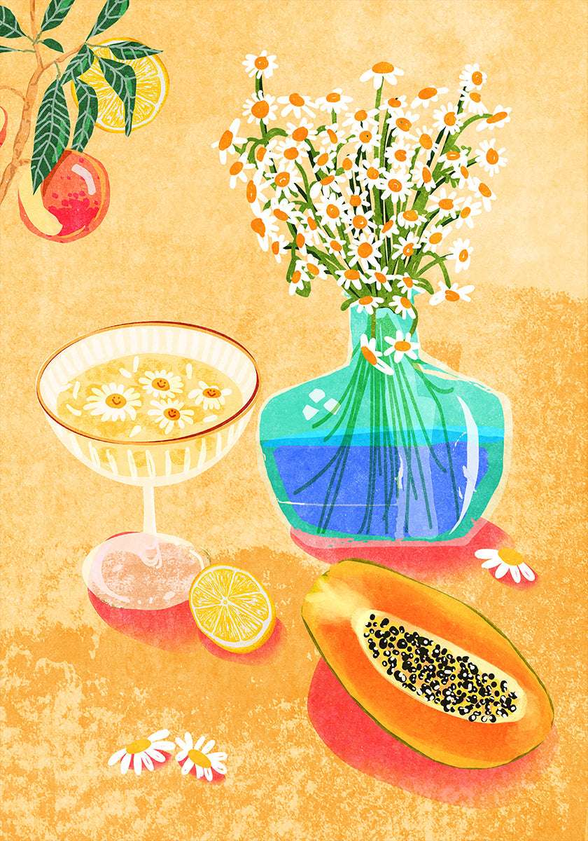 Pôster de vibrações do dia de verão