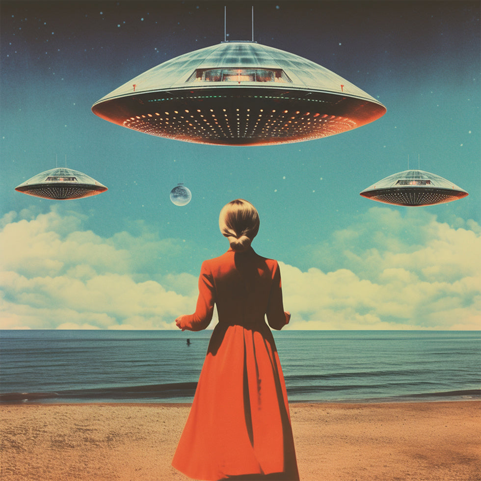 Arte de colagem de céus de OVNIs (NOVO)