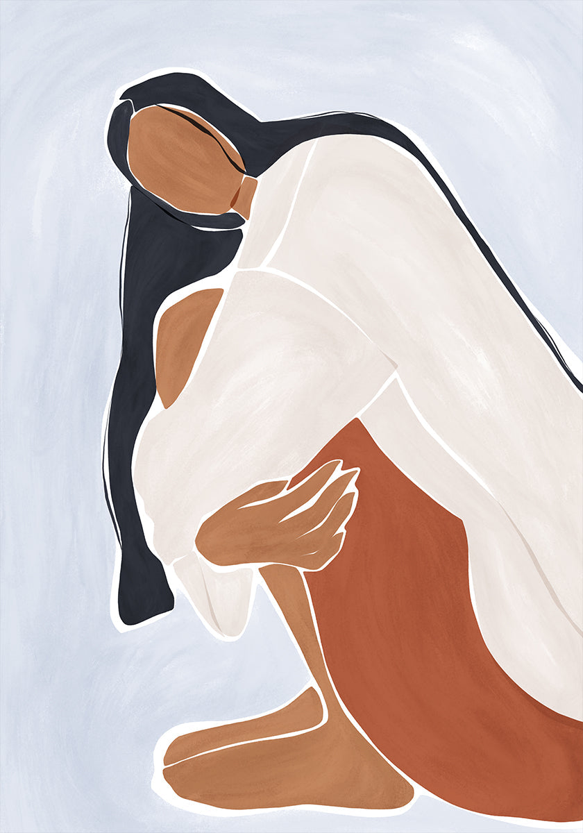 Pôster Mulher se abraçando impressa por Ivy Green Illustrations
