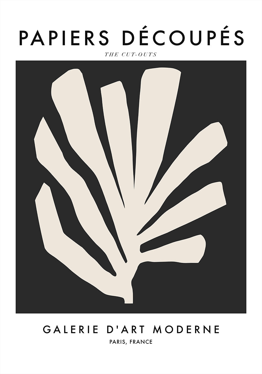 Pôster de folhas de silhueta