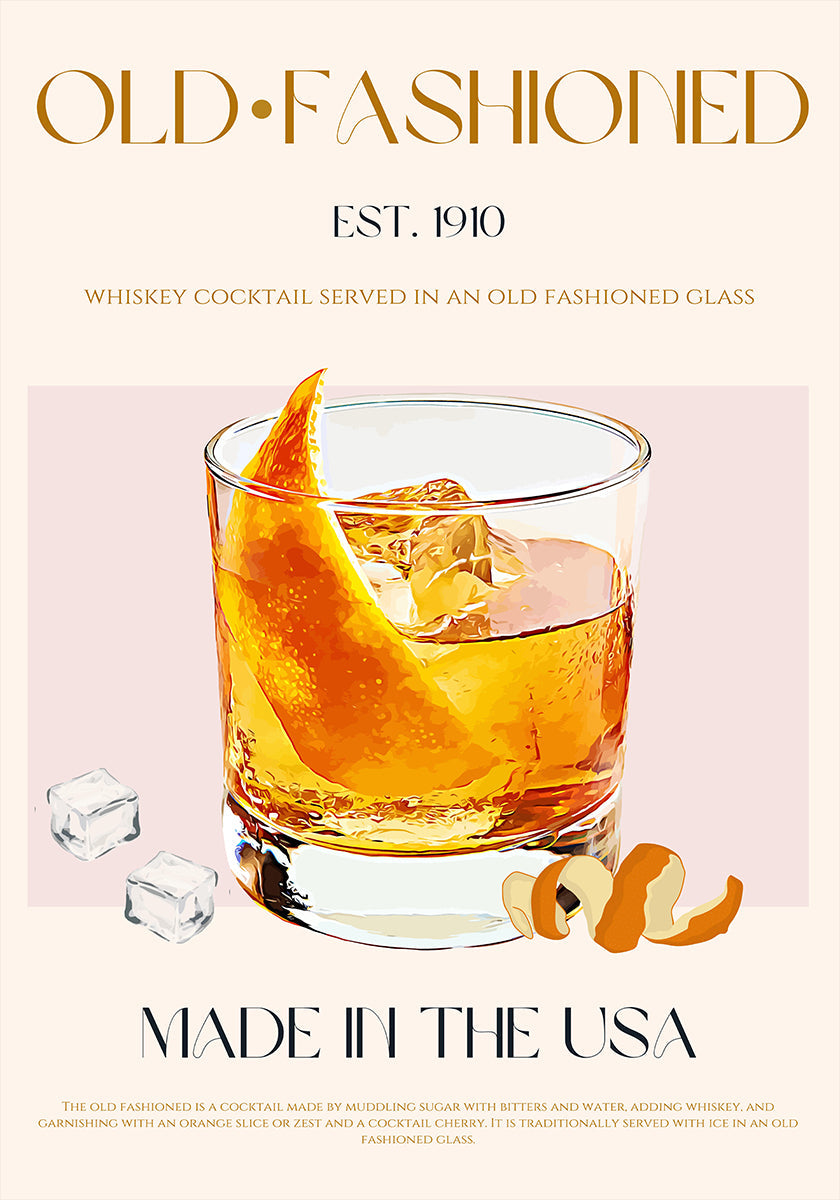 Póster Charme de Cocktail Clássico