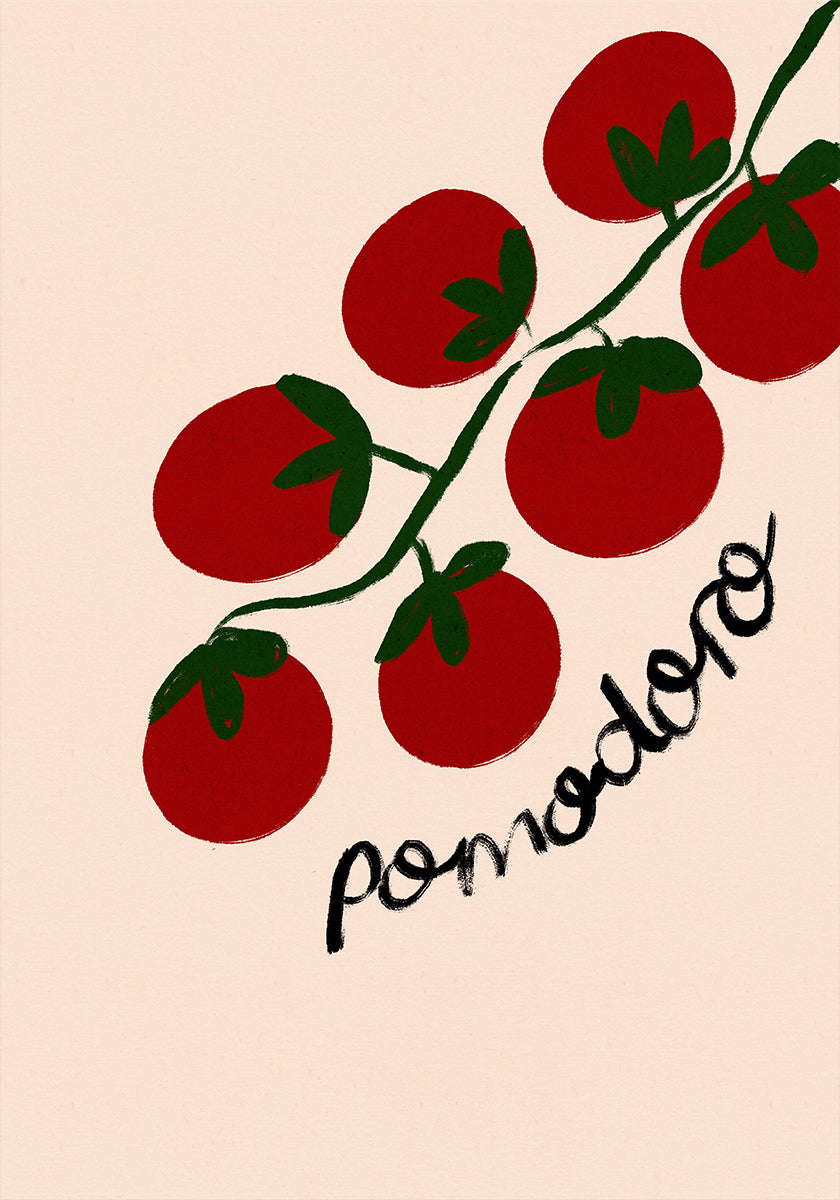 Poster Comida italiana de tomate Pomodoro