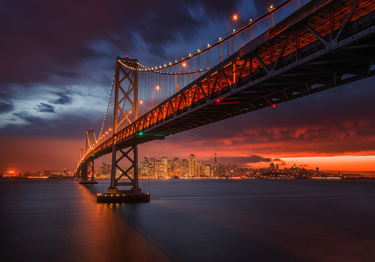 Pôster Bay Bridge à noite
