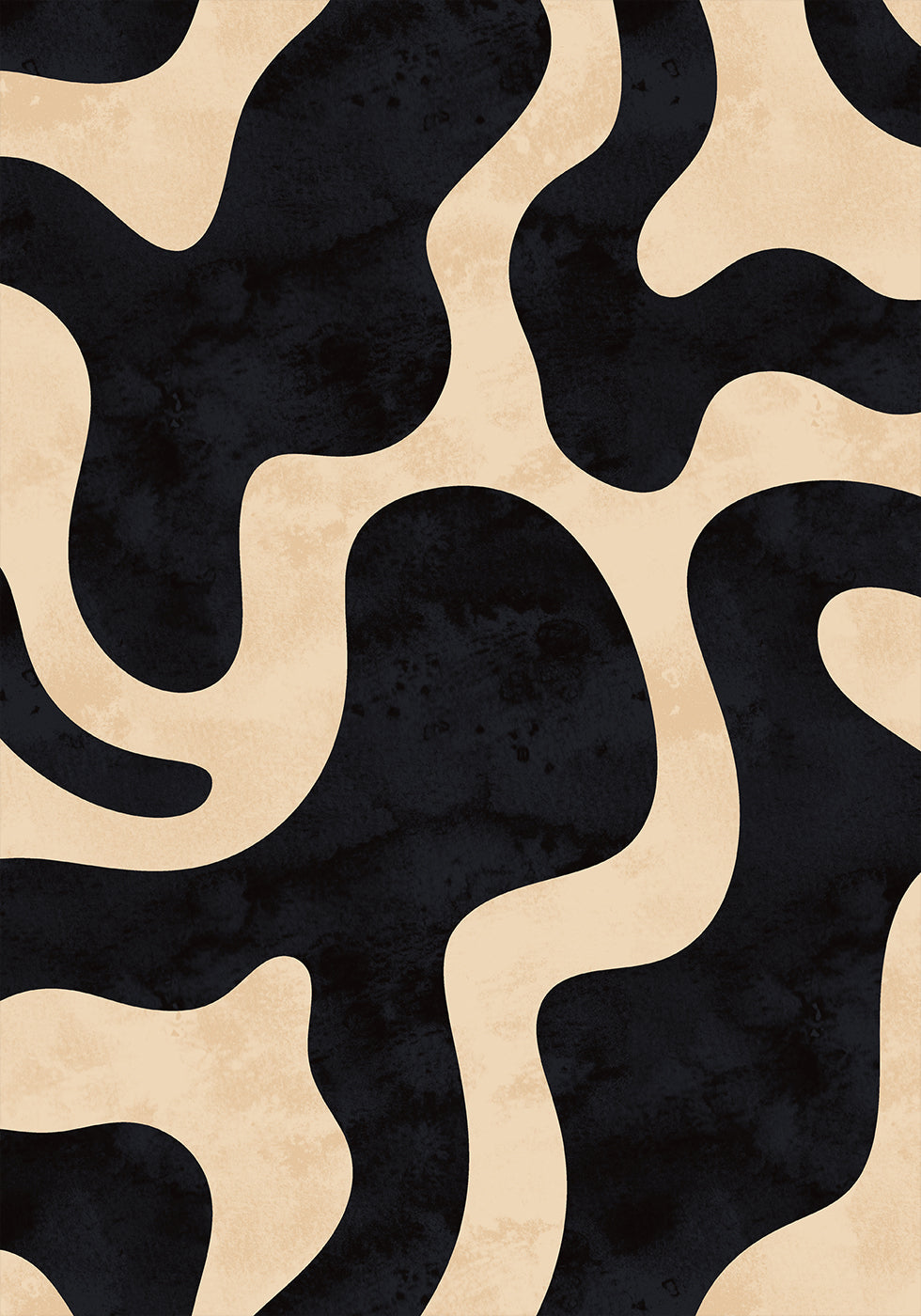 Pôster de formas abstratas orgânicas