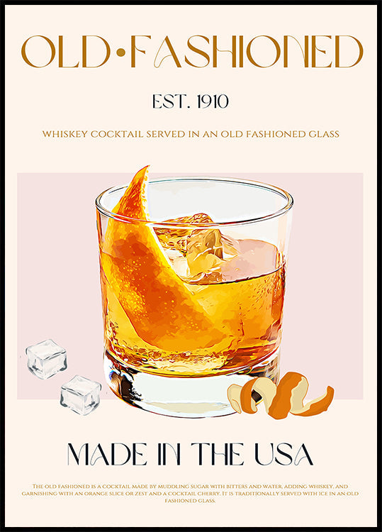 Póster Charme de Cocktail Clássico