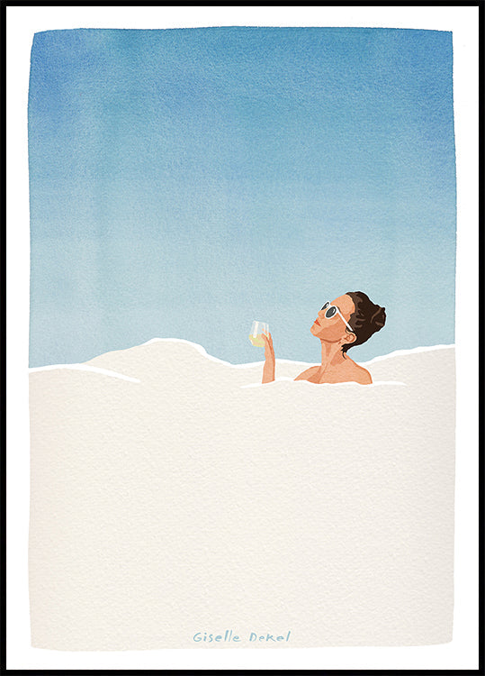 Póster de banho de espuma