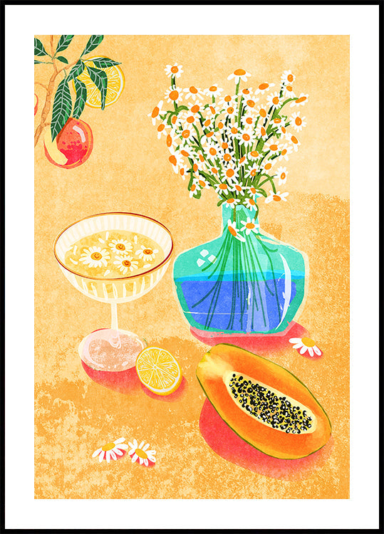 Pôster de vibrações do dia de verão