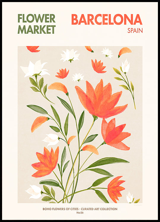 Pôster Barcelona floresce