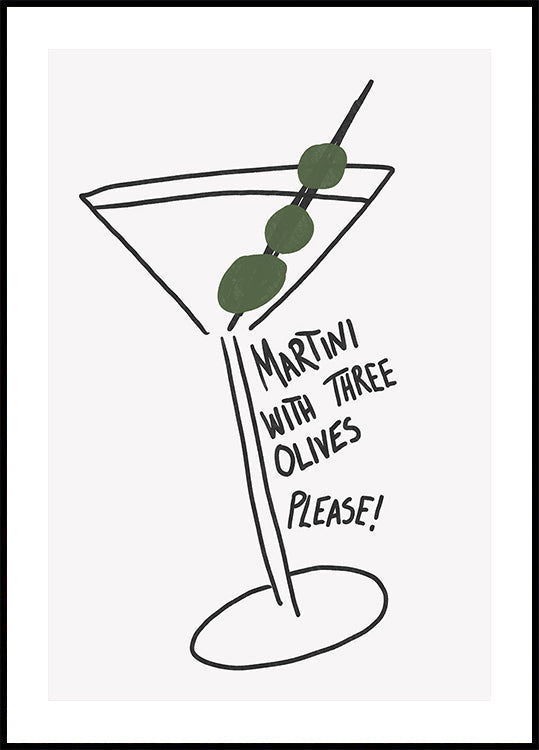 Pôster Olive Trio Martini