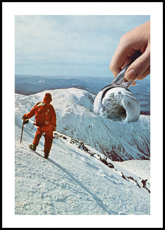 Pôster Montanha do sorvete - biscoitos e creme