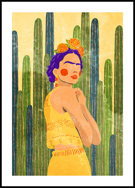 Frida e cactos