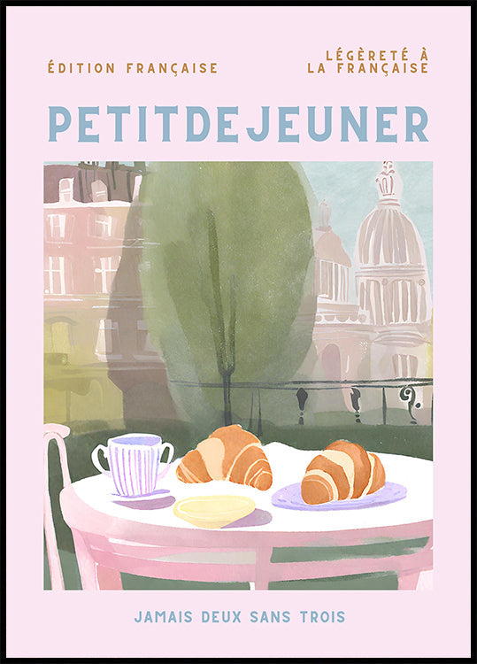 Petit Déjeuner, Croissants, Paris, Pastel