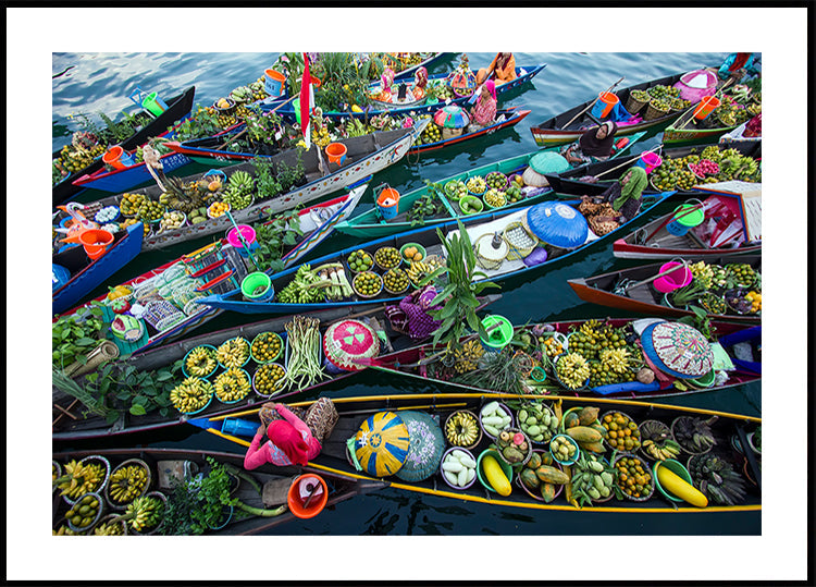 Mercado flutuante de Banjarmasin