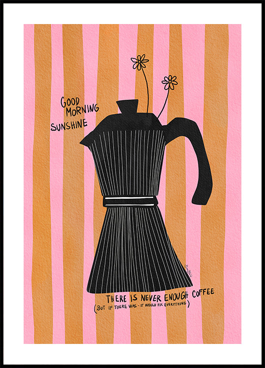 Póster Luz do sol do café Mocca