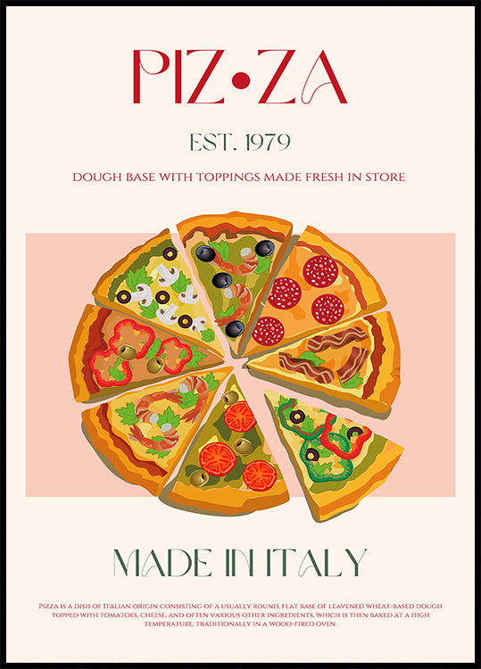 Póster Fatias de Itália