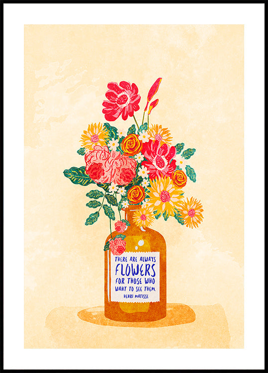 Póster Sempre flores