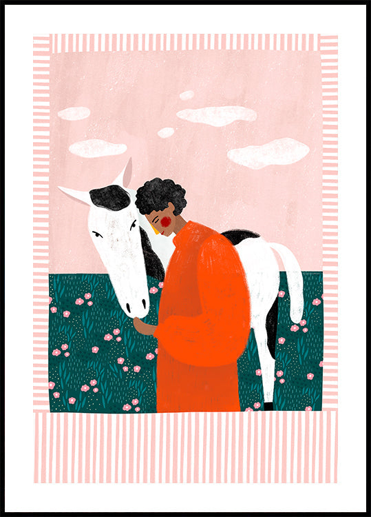 Garota e Cavalo Vibrantes