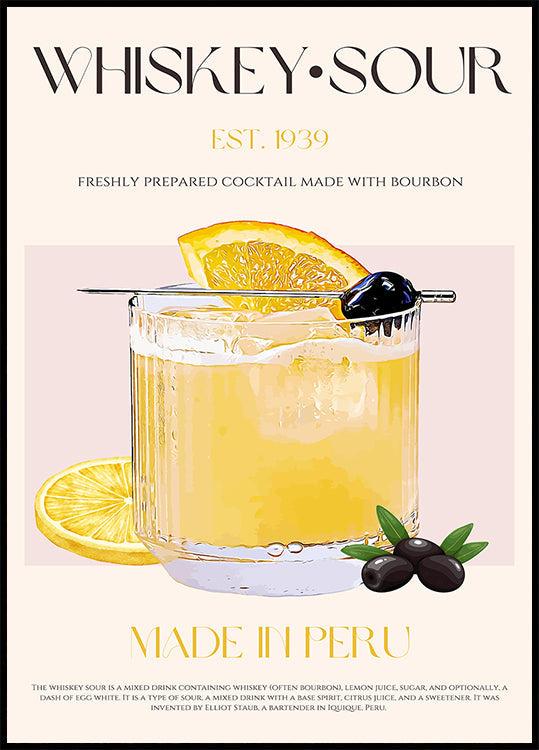 Poster Felicidade do Whisky Peruano