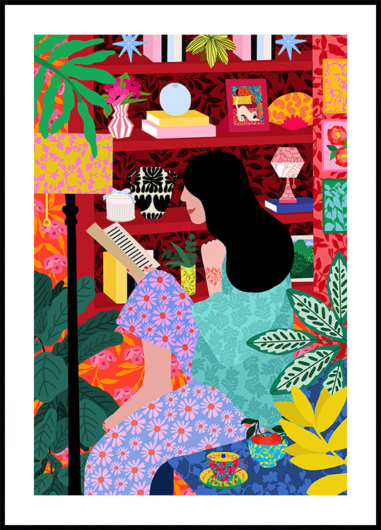Menina lendo seu livro favorito