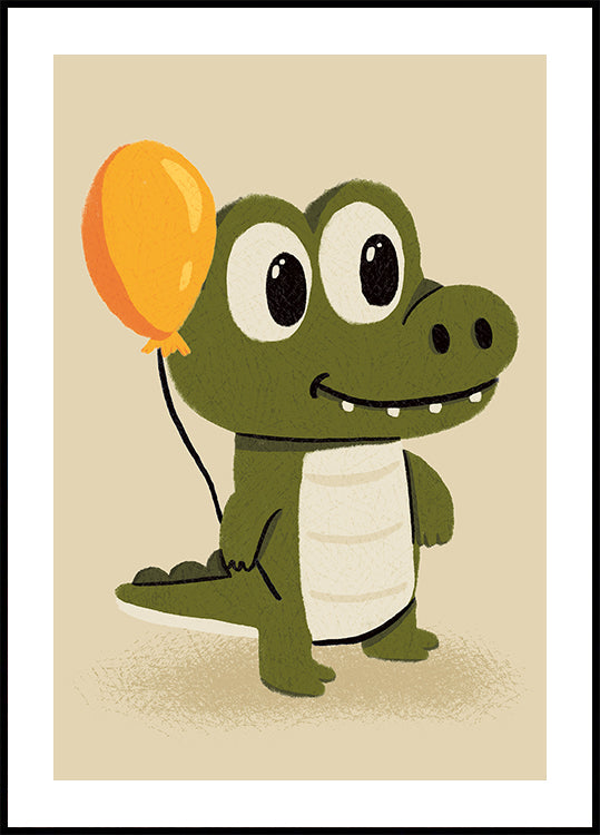Pôster de crocodilo fofo