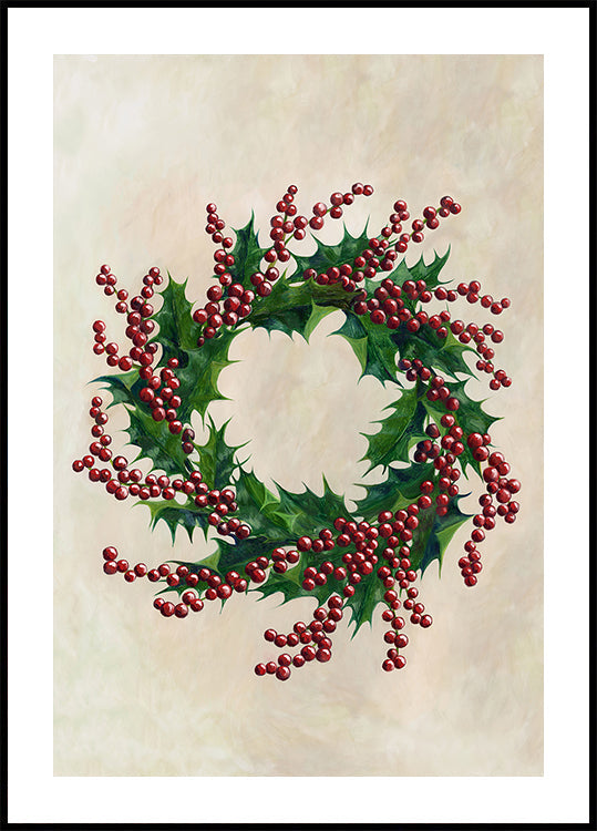 Póster Holly wreath