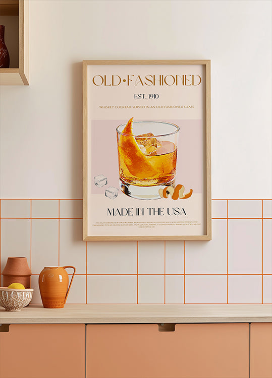 Póster Charme de Cocktail Clássico