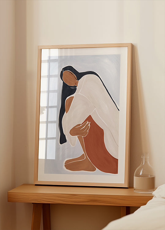 Pôster Mulher se abraçando impressa por Ivy Green Illustrations