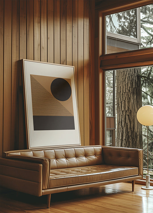 Póster Eclipse Geométrico