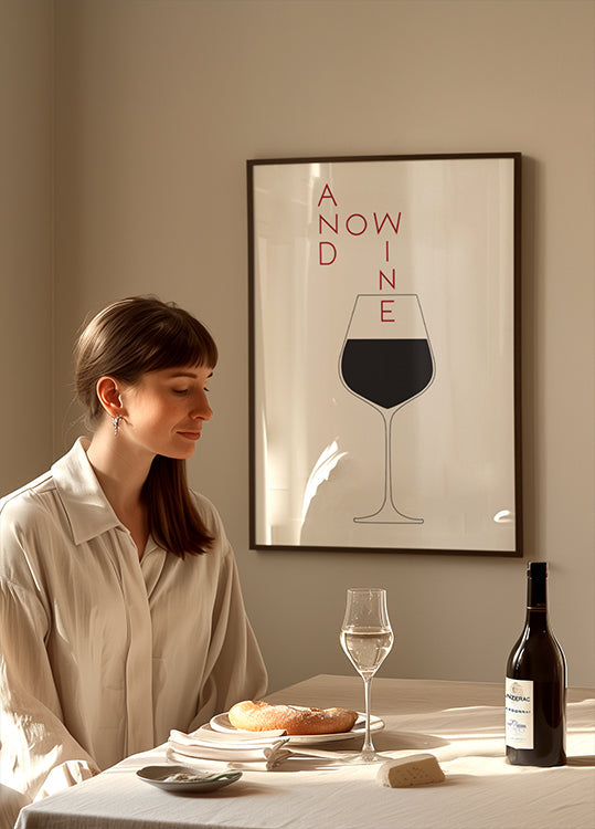 E agora pôster de vinho