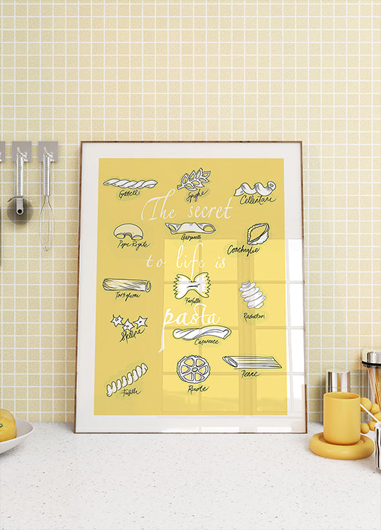 Pôster O segredo da vida é macarrão