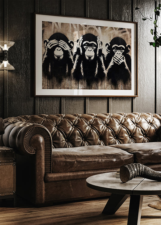 Pôster Três Macacos Sábios