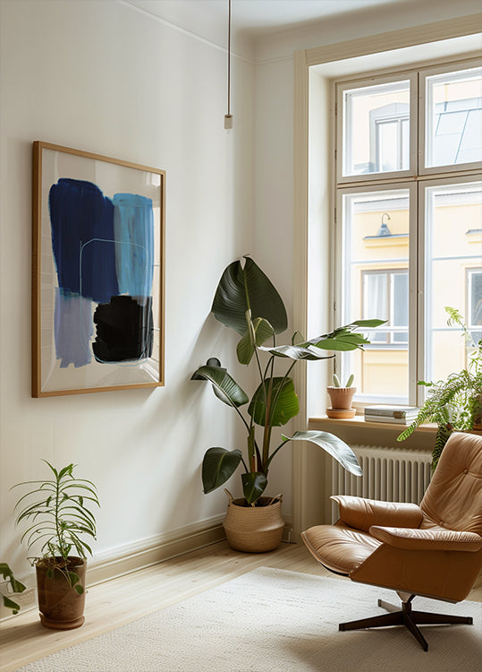 Pôster Pinceladas Abstratas 120x