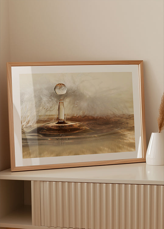 Gotas de penas douradas