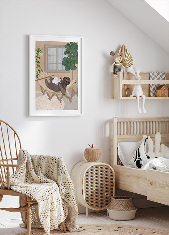 Póster Preguiça preguiçosa na rede