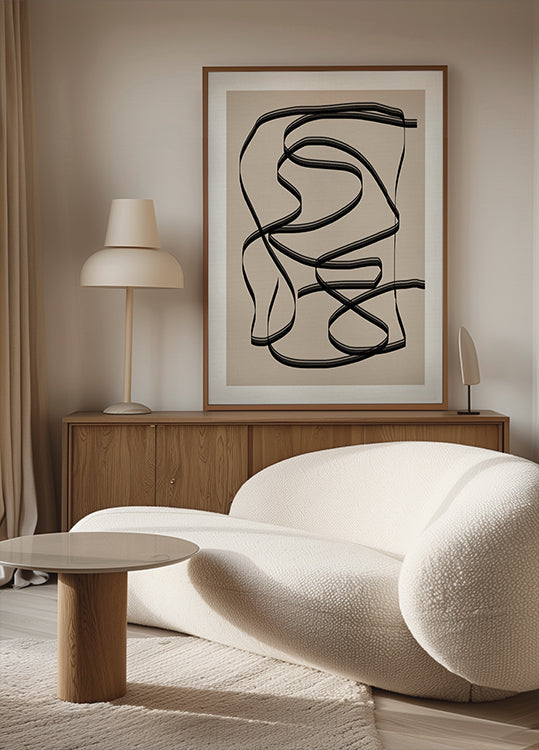 Labirinto de linhas fluidas