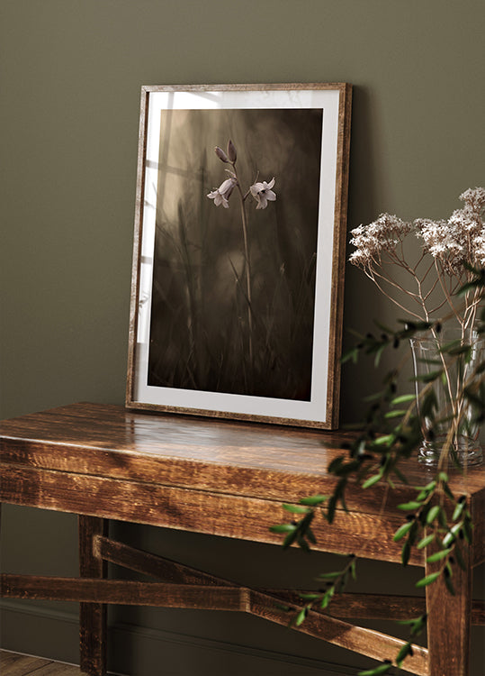 Póster Uma pequena flor no chão