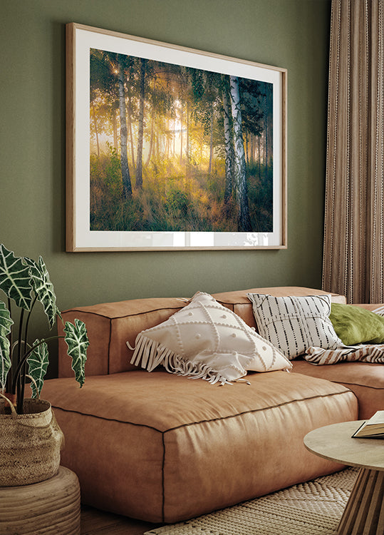 Póster Gold in the Forest