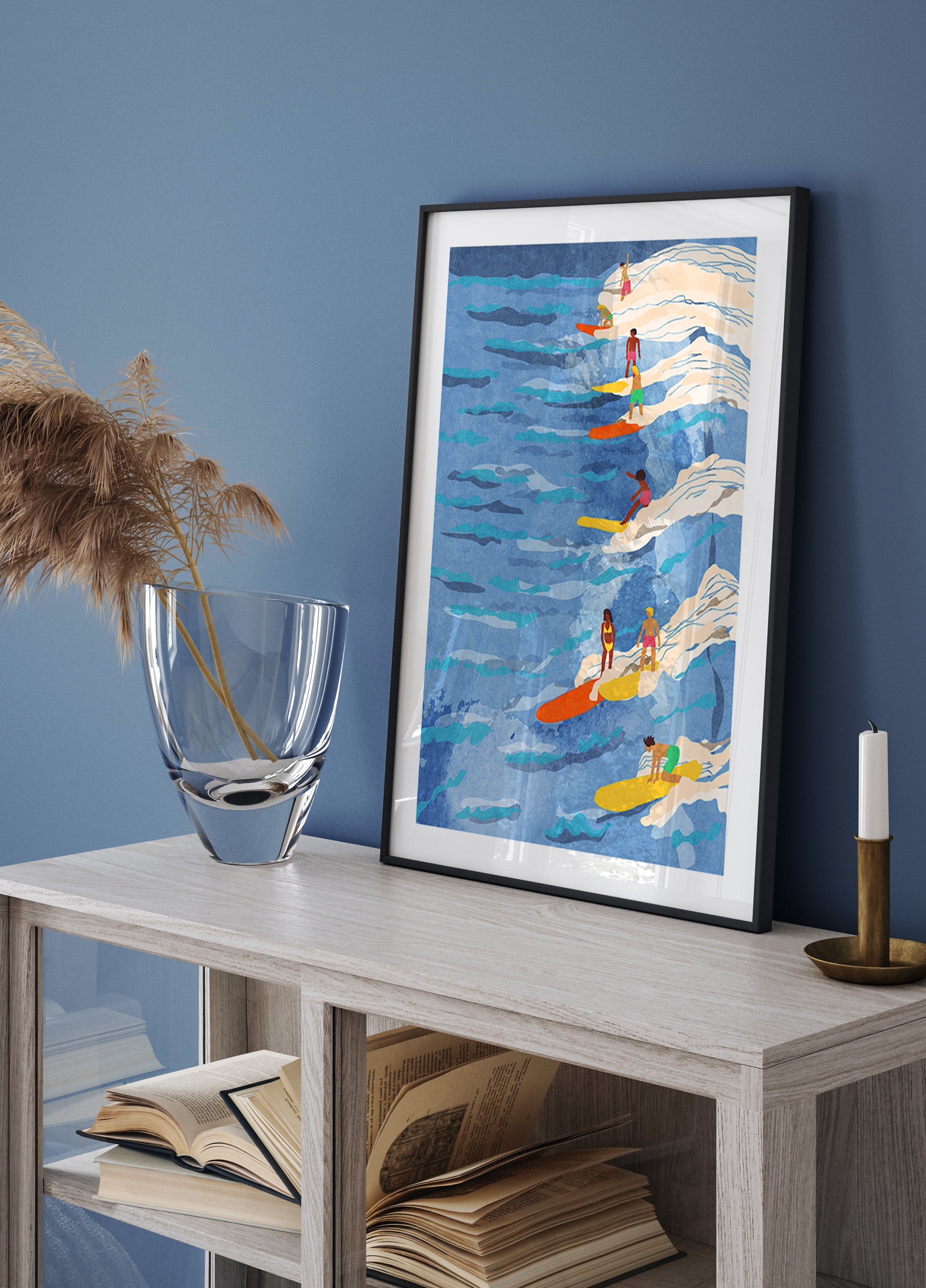 Póster surf refrigerado