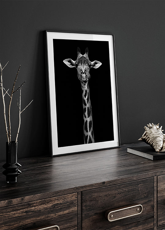 Póster Retrato de girafa