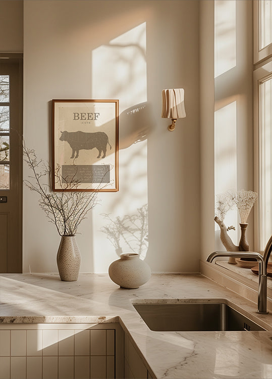 Póster Cortes de carne