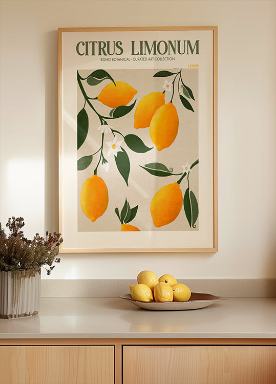 Póster Golden Citrus Delight