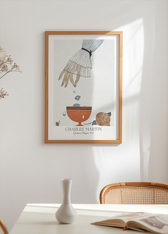 Quelques Bagues, Jewelry Illustration Charles Martin Plakat - Posterbox.dk