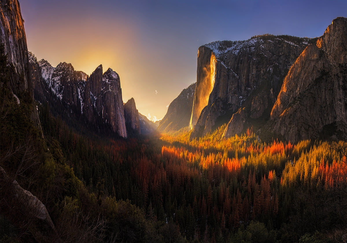 Queda de fogo de Yosemite
