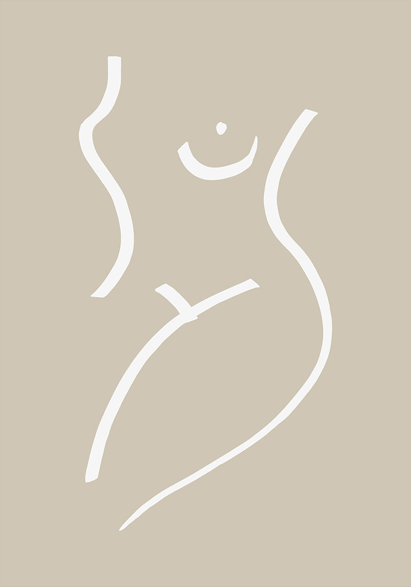 Póster Areia do esboço do corpo