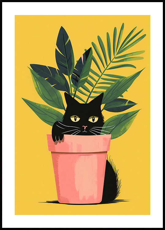 Cat In the Plant Plakat - Posterbox