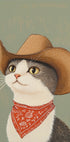 Cowboy English Shorthair Cat Plakat - Posterbox