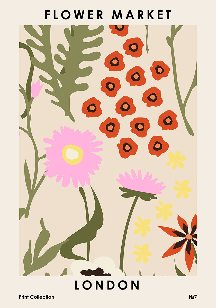 Póster Mercado de flores em Londres