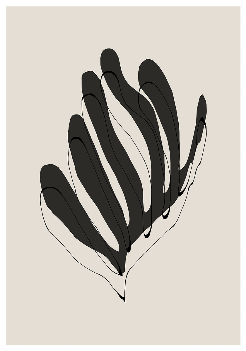 Linhas de folhas abstratas